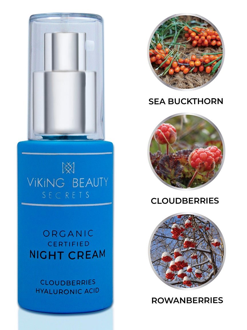 Certified Organic Night Cream with Cloudberries & Hyaluronic Acid